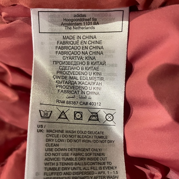 Brand New Women’s Adidas Hooded Short Puffer Coat - Picture 12 of 14